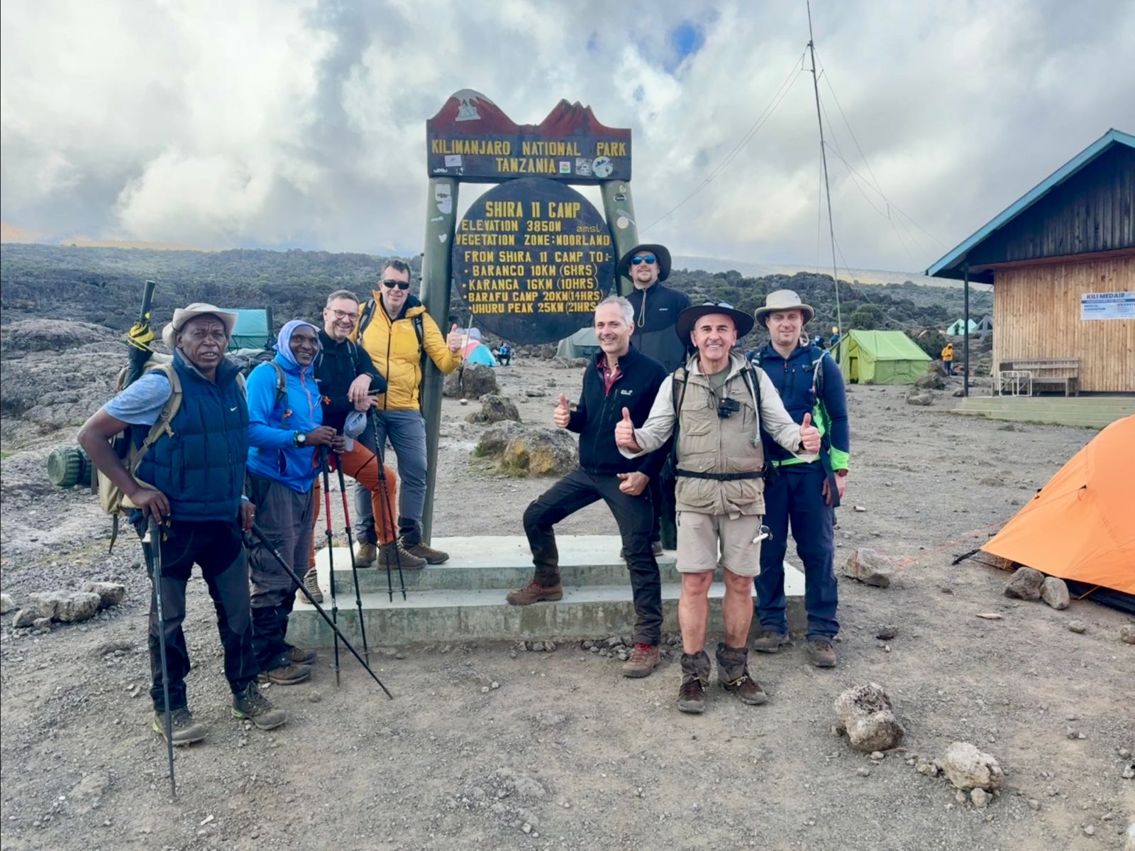 Meru2Kili team on the mountain